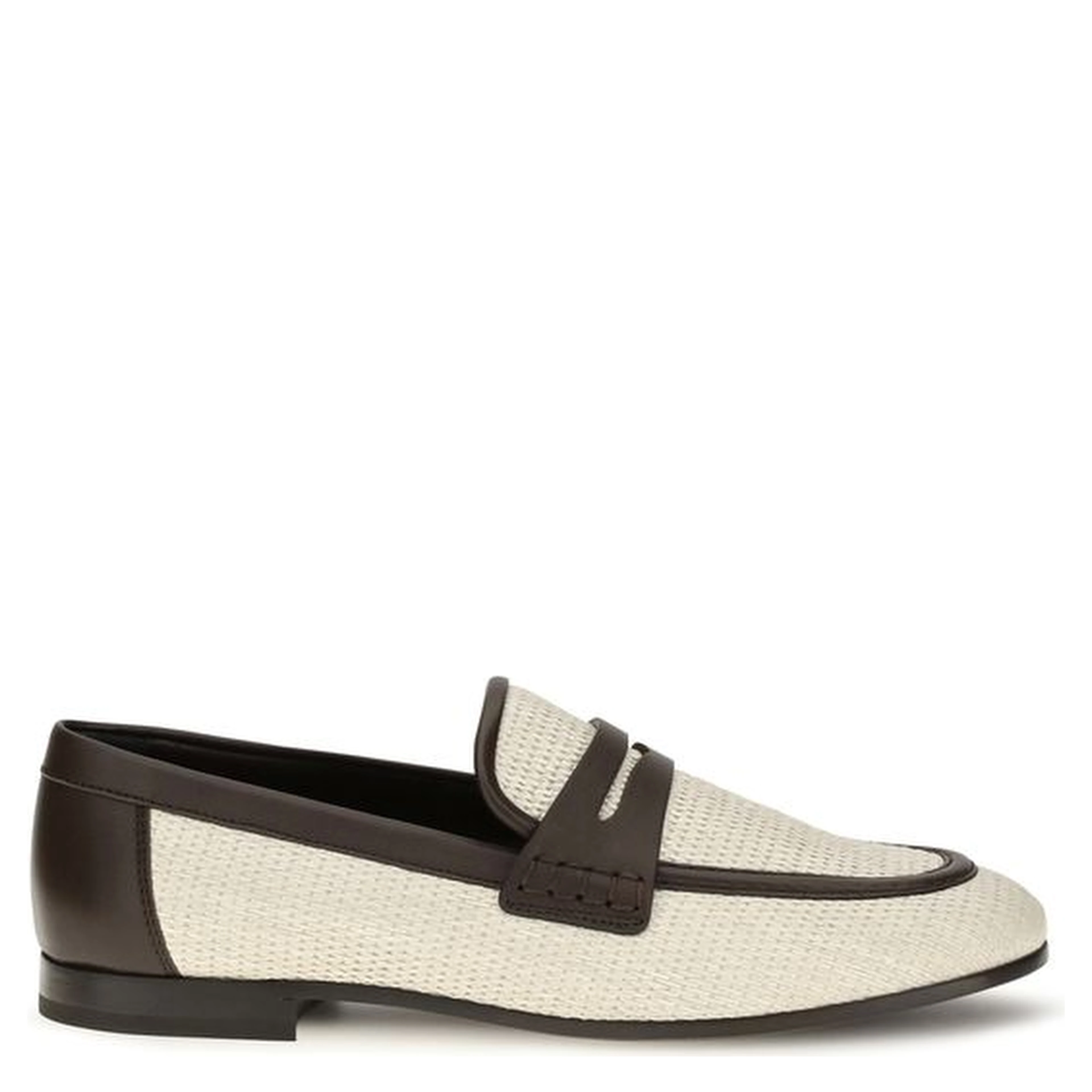Beige Polyamide Slip-On Loafers