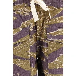 Multicolor Cotton Casual Pants