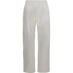 White Cotton Athletic Pants