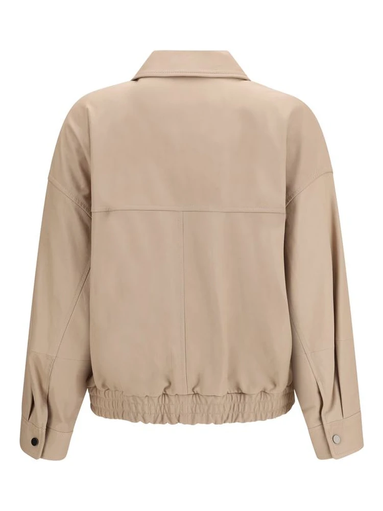 Beige Leather Leather Jacket alternative