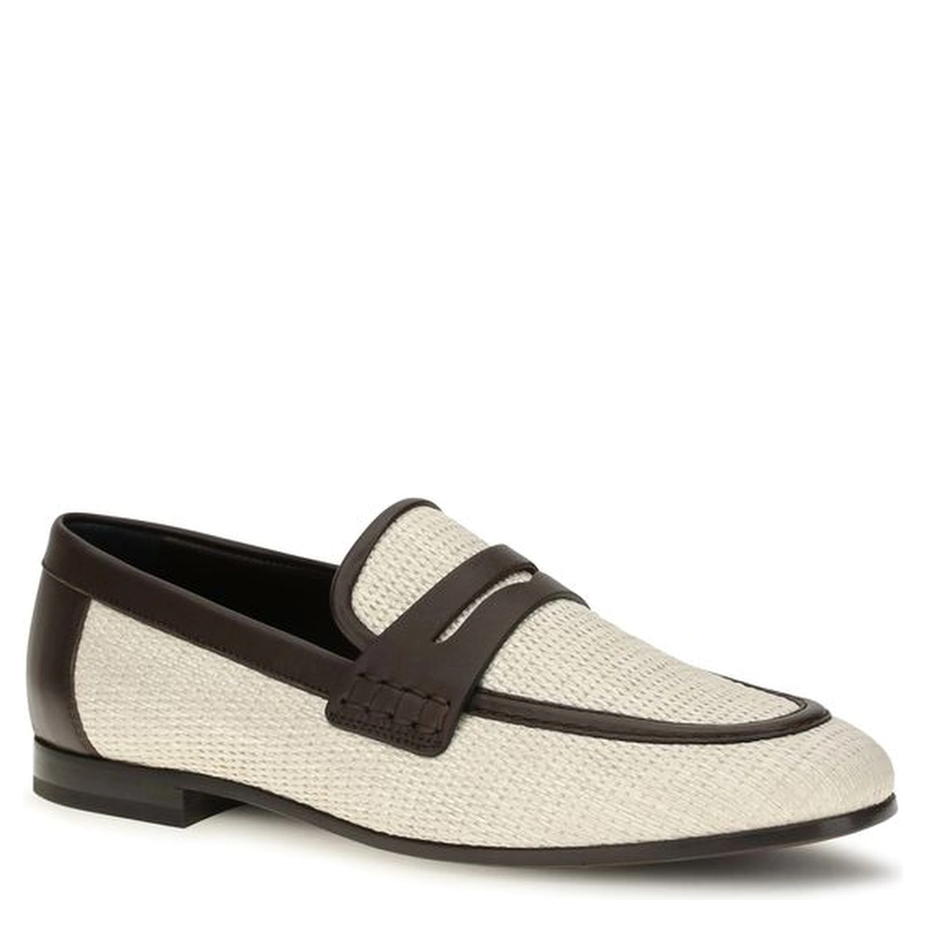 Beige Polyamide Slip-On Loafers