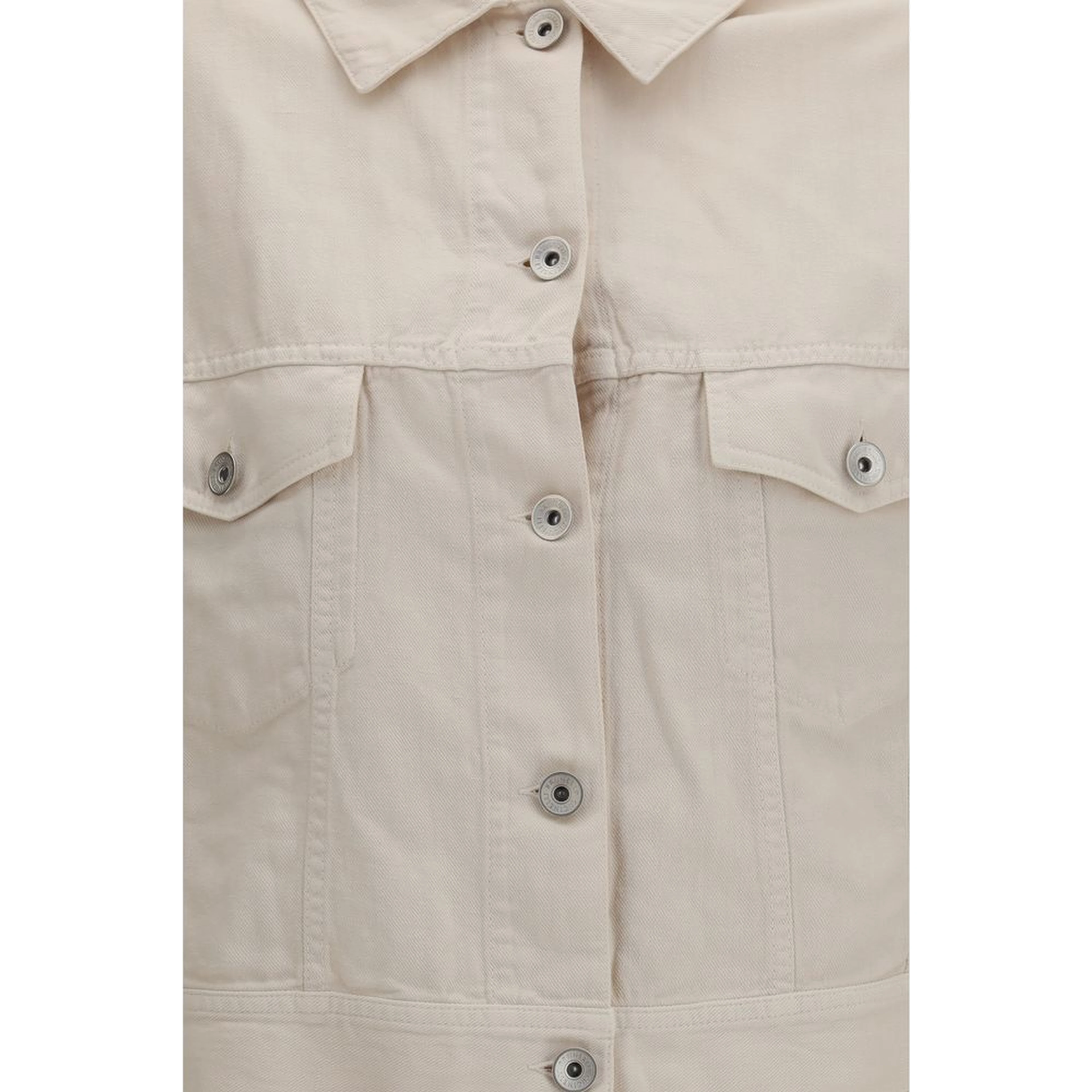 White Cotton Denim Jacket