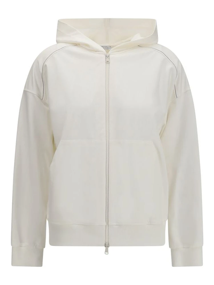 White Cotton Sweatshirt