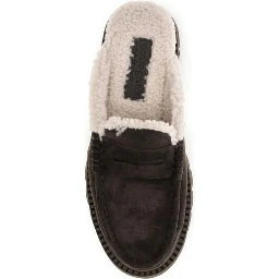 Brown Calf Leather Bos Taurus Mules