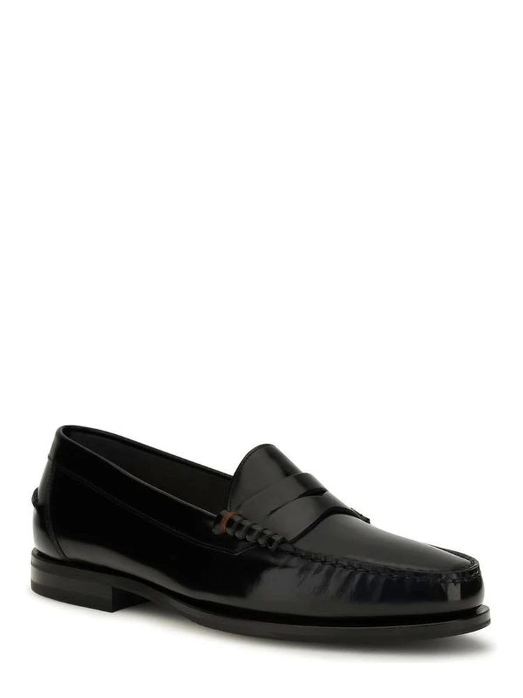 Black Calf Leather Bos Taurus Slip-On Loafers alternative