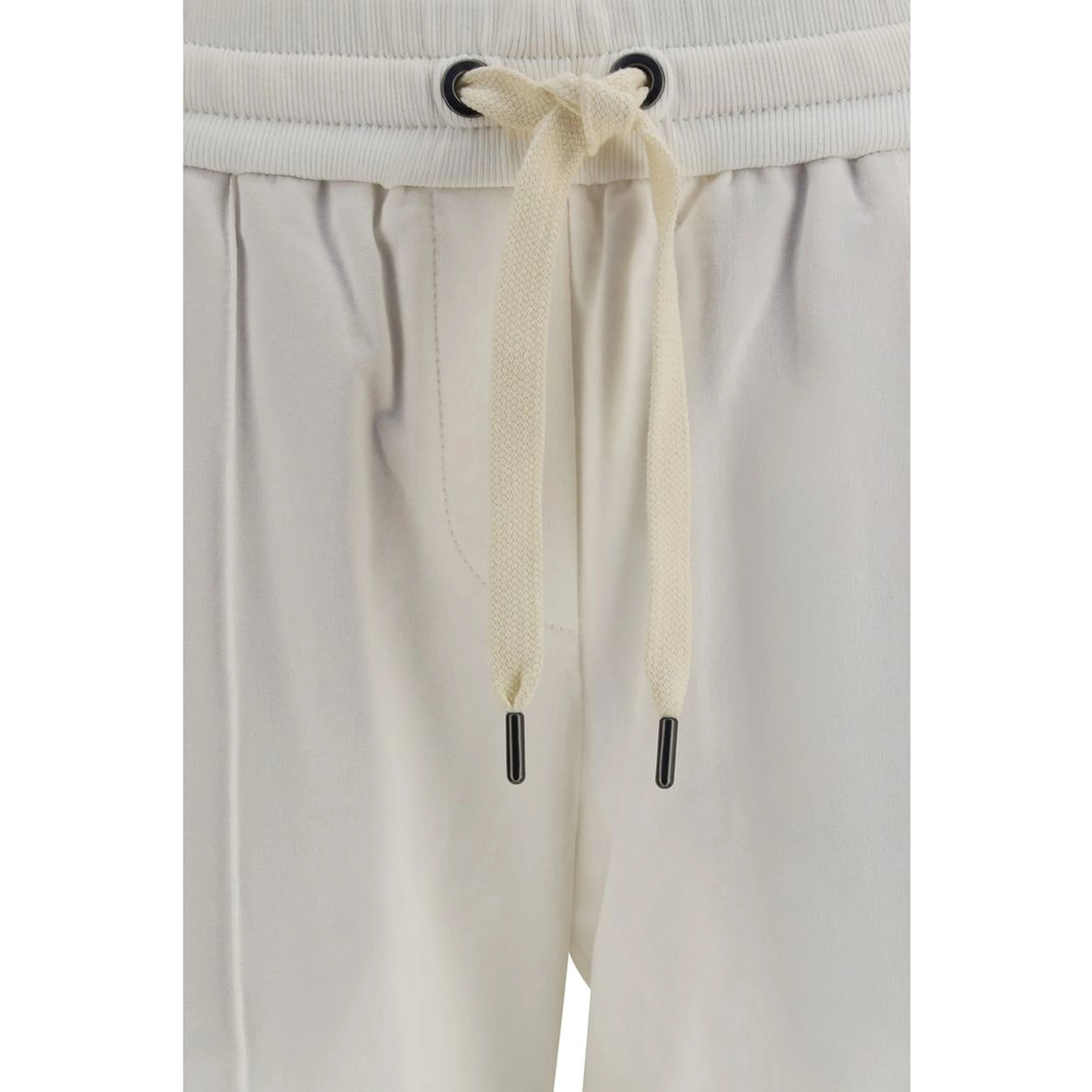 White Cotton Athletic Pants