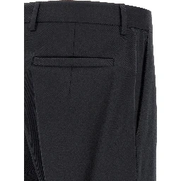 Blue Cotton Dress Pants