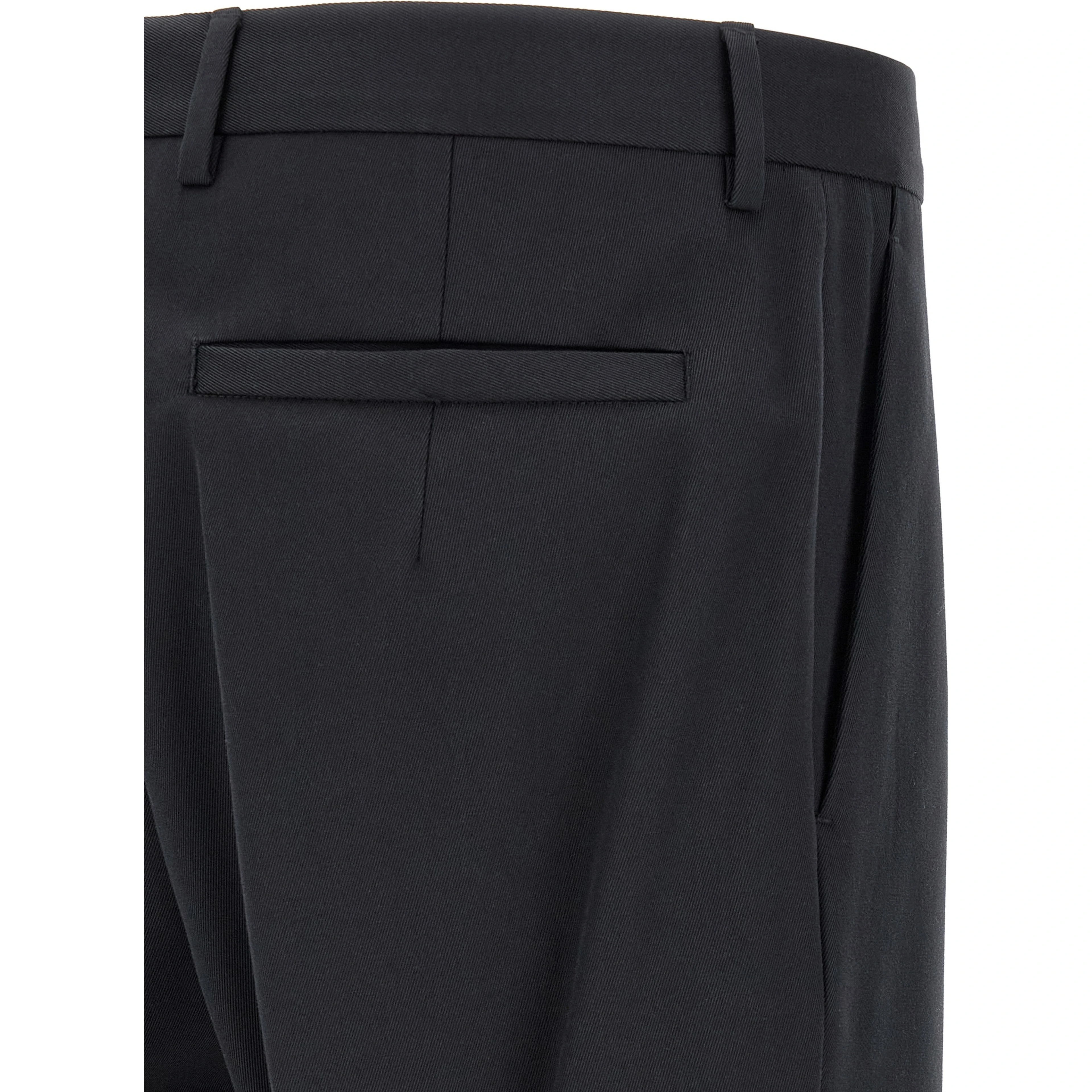 Blue Cotton Dress Pants
