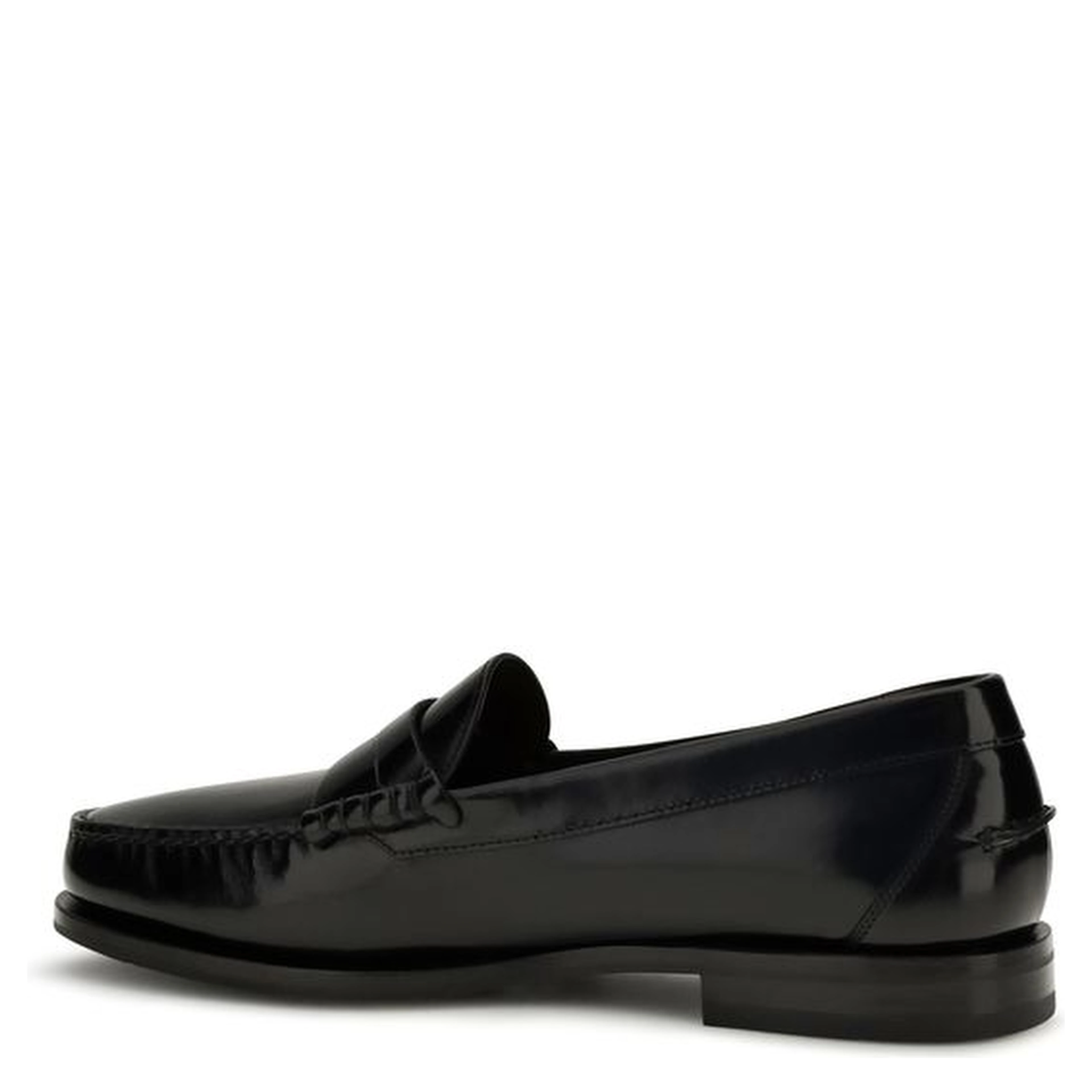 Black Calf Leather Bos Taurus Slip-On Loafers
