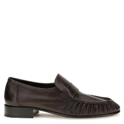 Brown Calf Leather Bos Taurus Slip-On Loafers