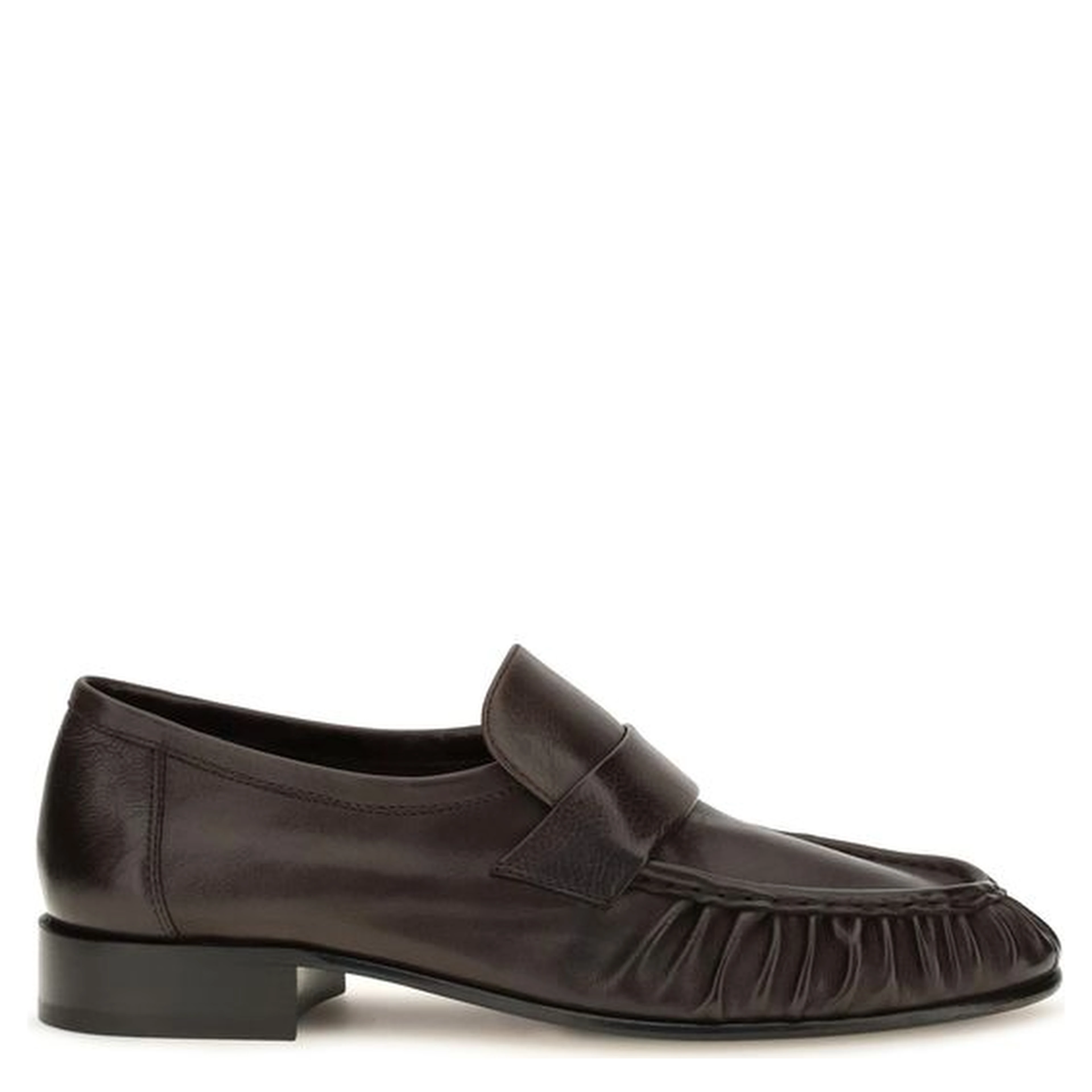 Brown Calf Leather Bos Taurus Slip-On Loafers