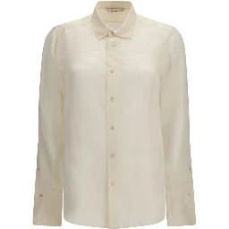 Beige Silk Pattern Shirt