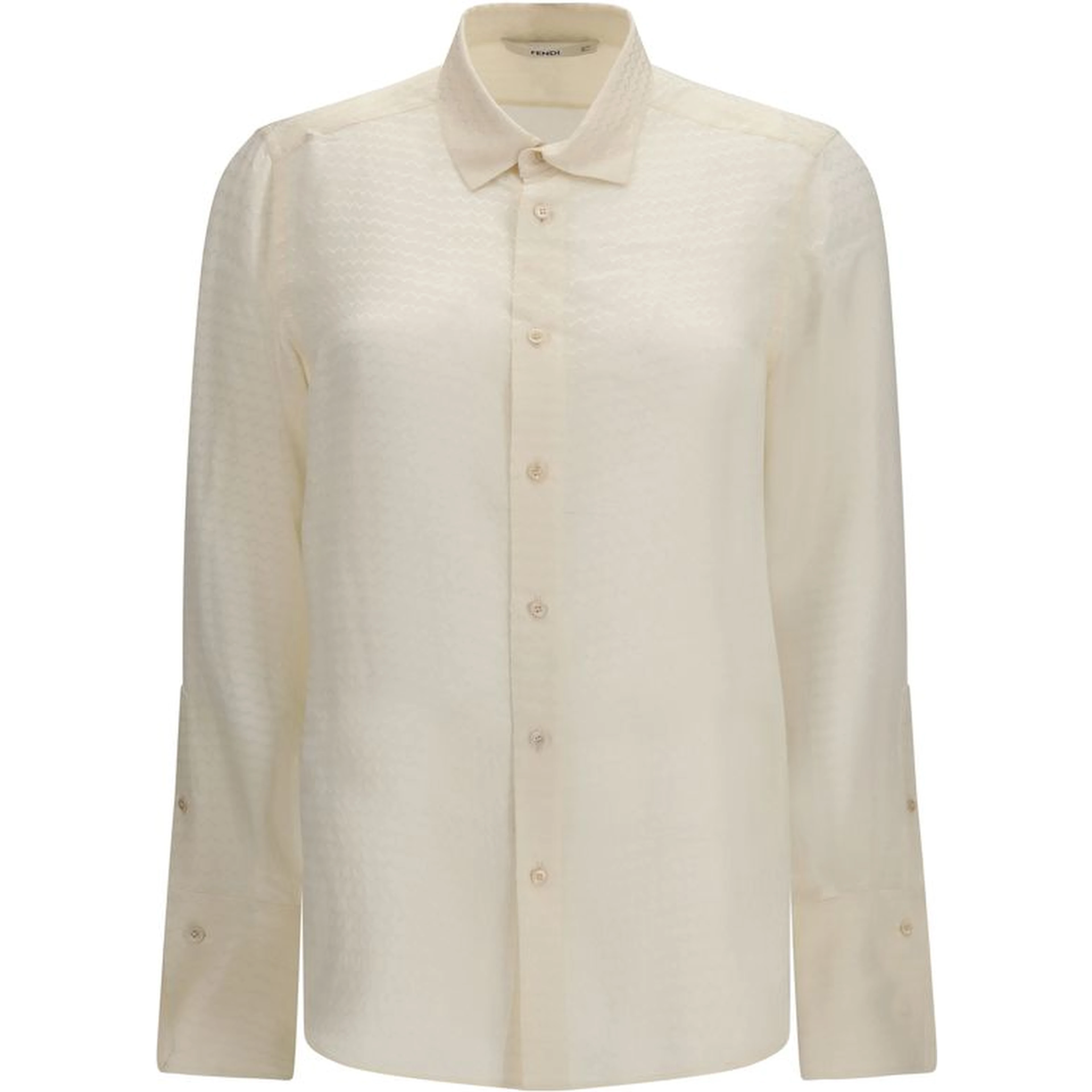Beige Silk Pattern Shirt