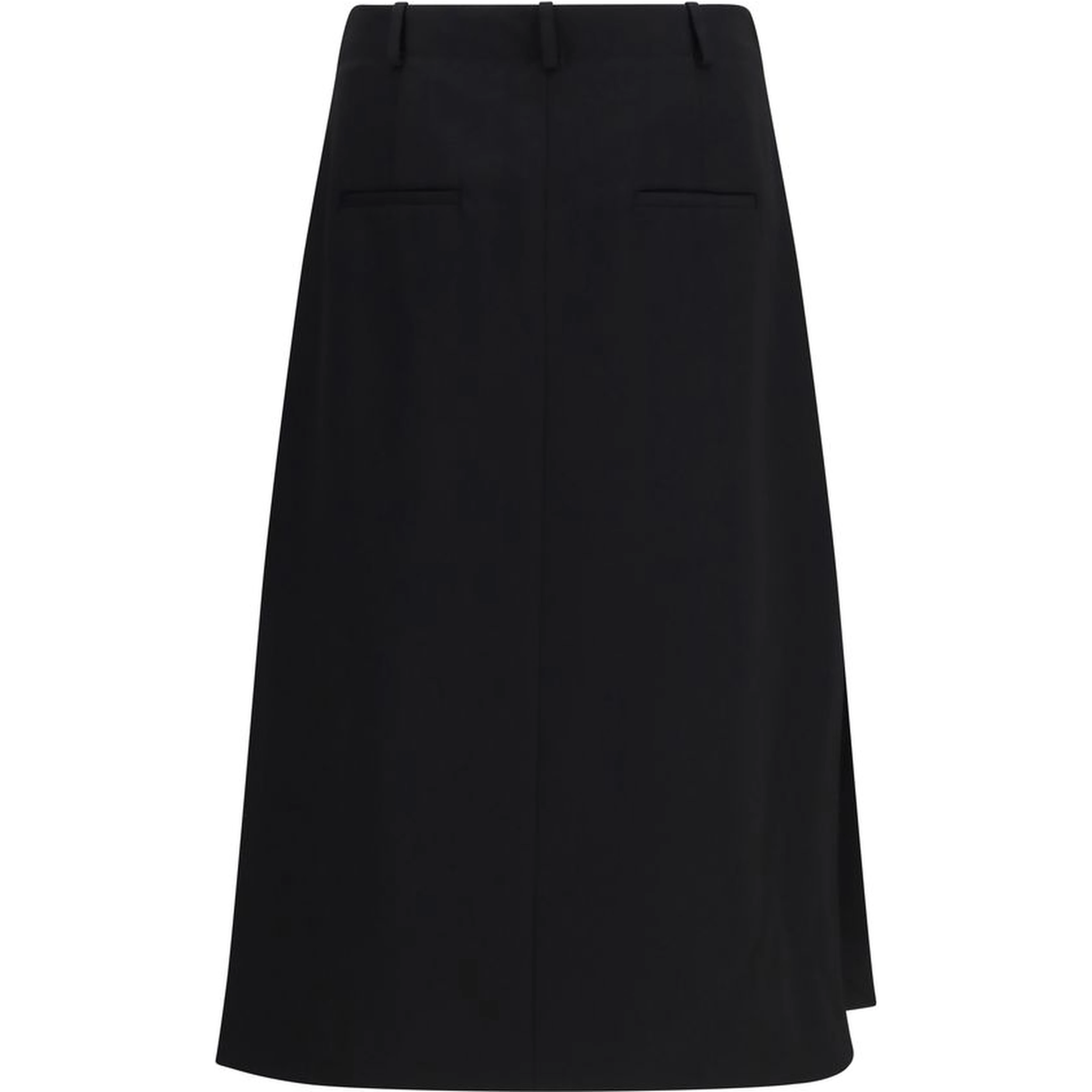 Black Wool Oves Aries Midi Skirt