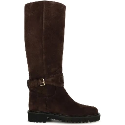 Brown Calf Leather Bos Taurus Flat Boots