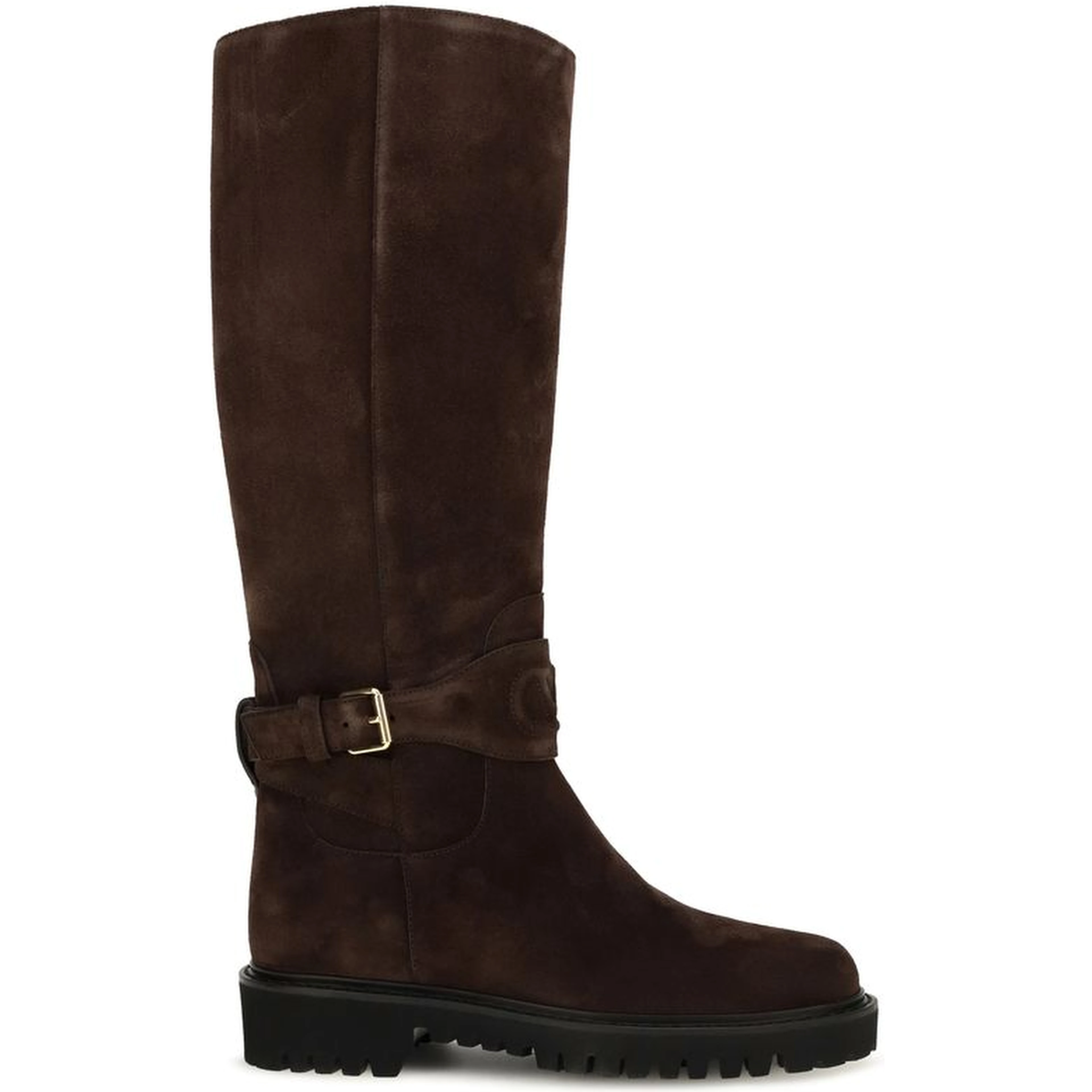 Brown Calf Leather Bos Taurus Flat Boots