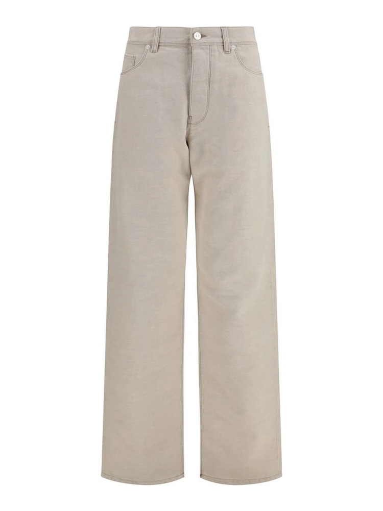 Beige Cotton Jeans Denim
