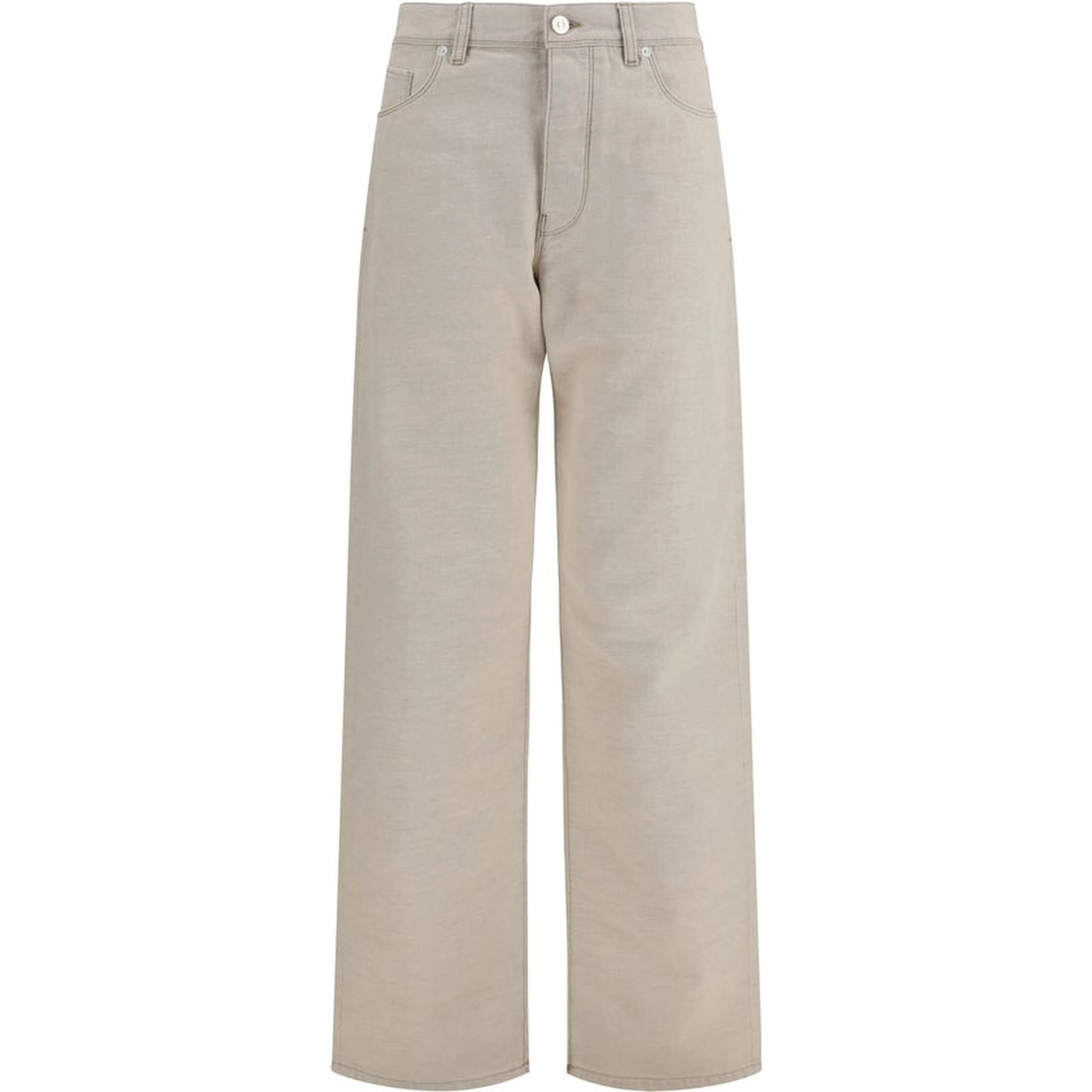Beige Cotton Jeans Denim
