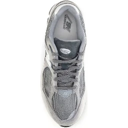 Gray Polyester Athletic Sneakers