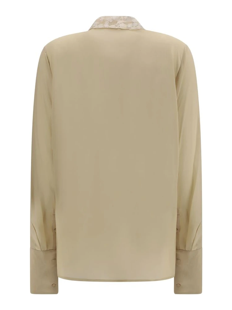 Beige Silk Dress Shirt alternative