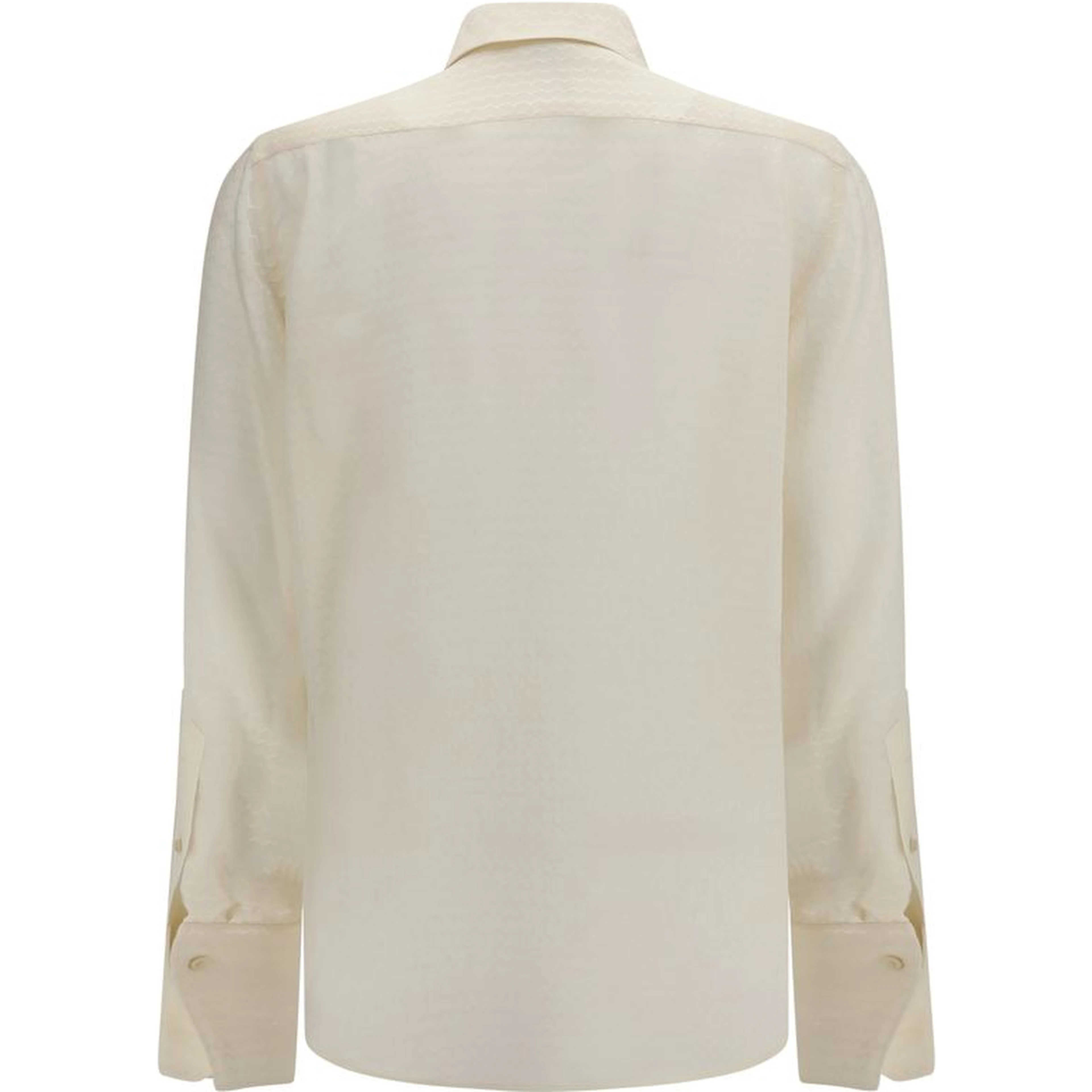 Beige Silk Pattern Shirt