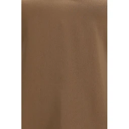 Brown Silk Sleeveles T-Shirt