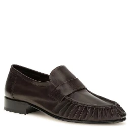 Brown Calf Leather Bos Taurus Slip-On Loafers