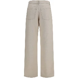 Beige Cotton Jeans Denim