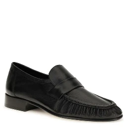 Black Calf Leather Bos Taurus Slip-On Loafers