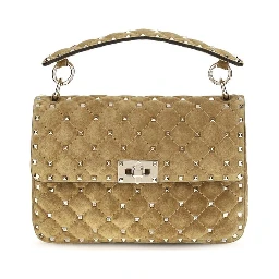 Beige Calf Leather Bos Taurus Shoulder Bag