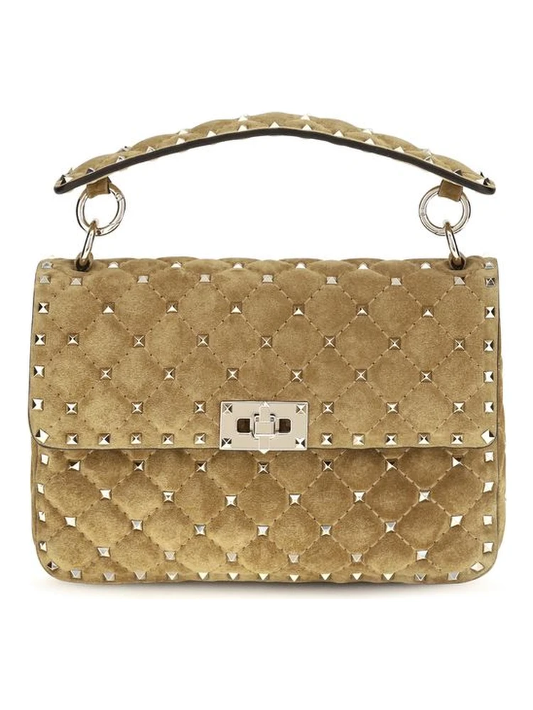 Beige Calf Leather Bos Taurus Shoulder Bag