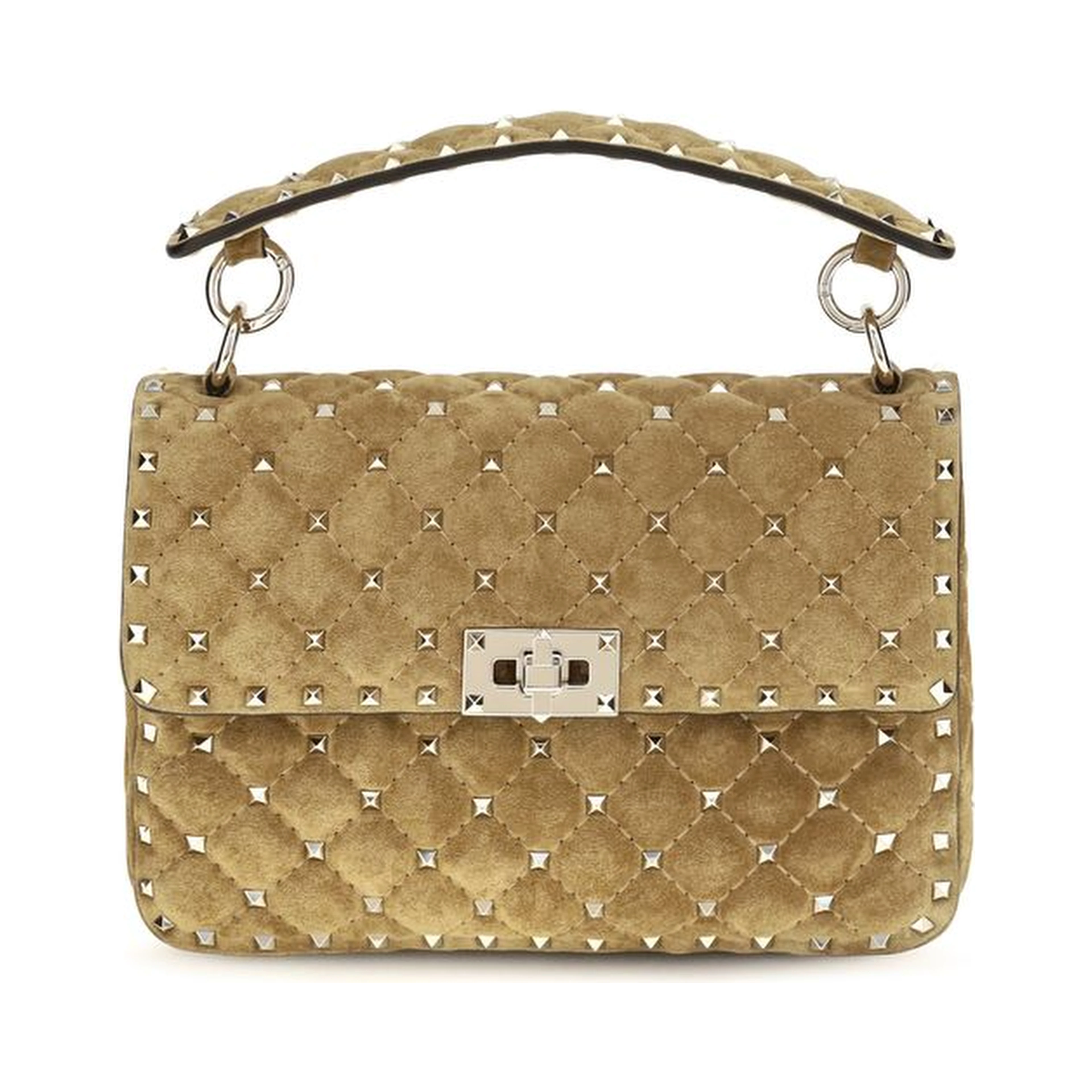 Beige Calf Leather Bos Taurus Shoulder Bag