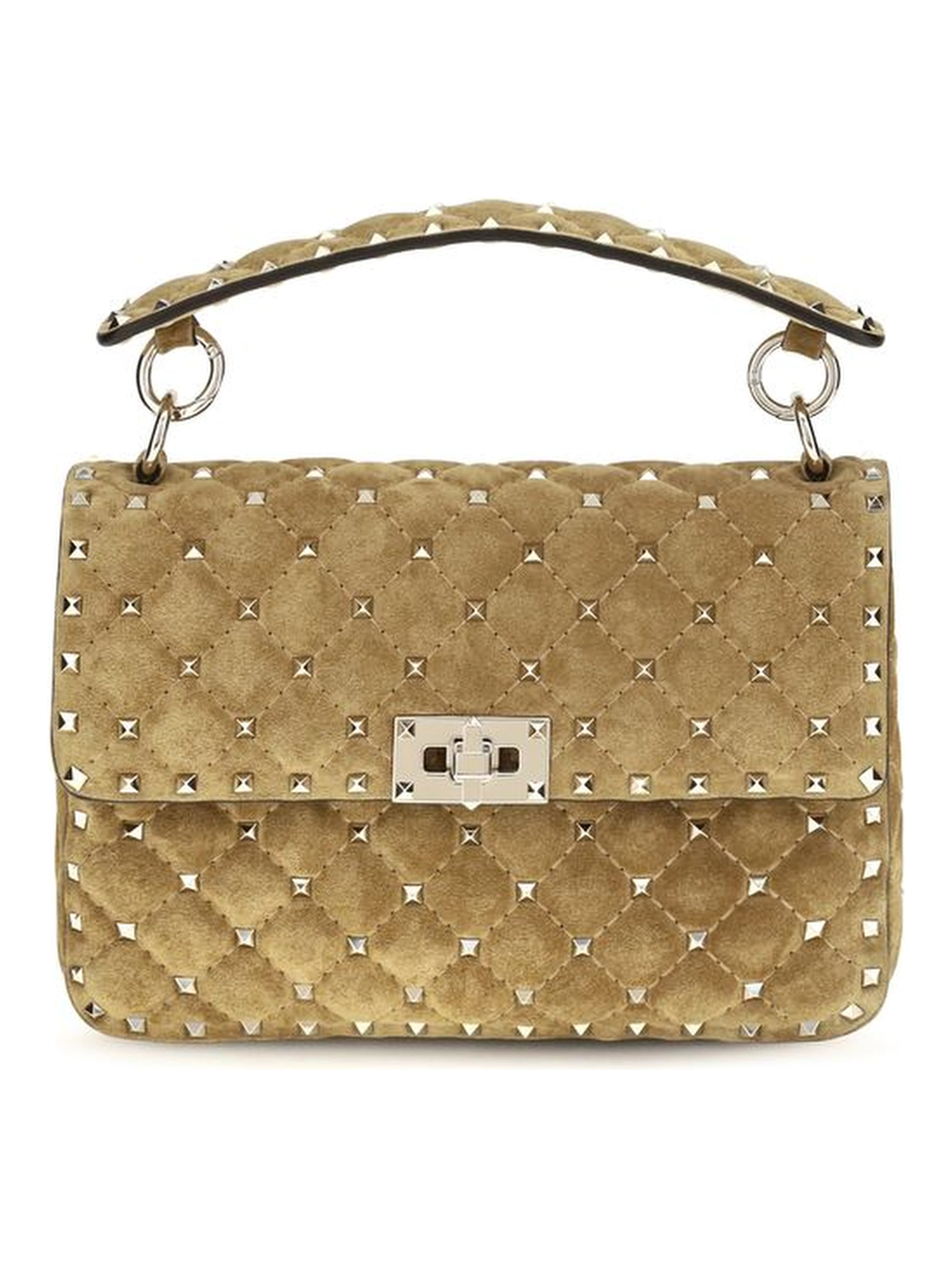 Beige Calf Leather Bos Taurus Shoulder Bag