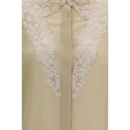 Beige Silk Dress Shirt