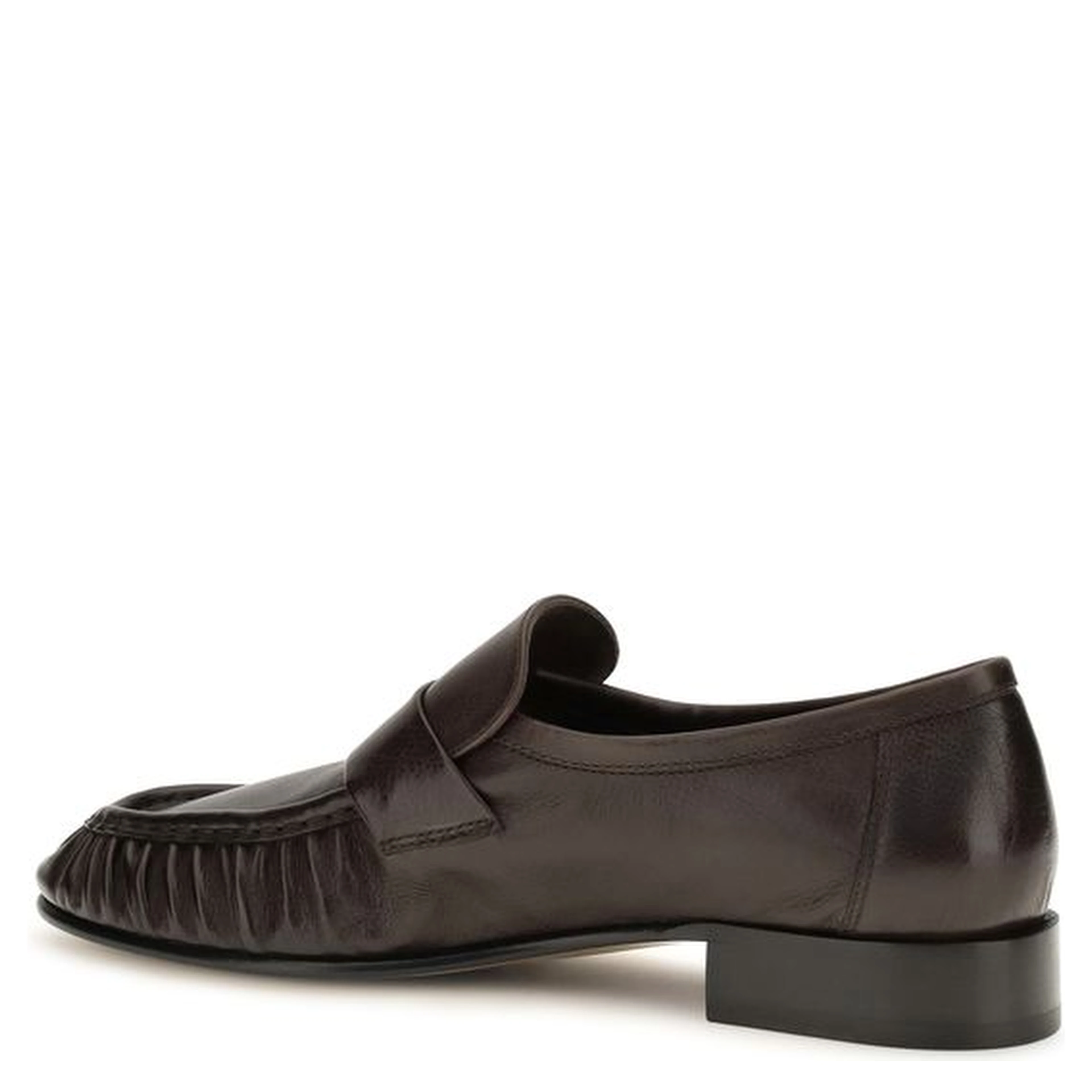 Brown Calf Leather Bos Taurus Slip-On Loafers