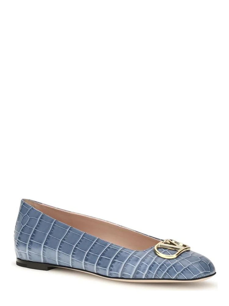 Blue Calf Leather Bos Taurus Ballet Flats alternative