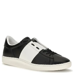Black Calf Leather Bos Taurus Sneakers
