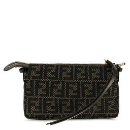 Brown Polyester Shoulder Bag