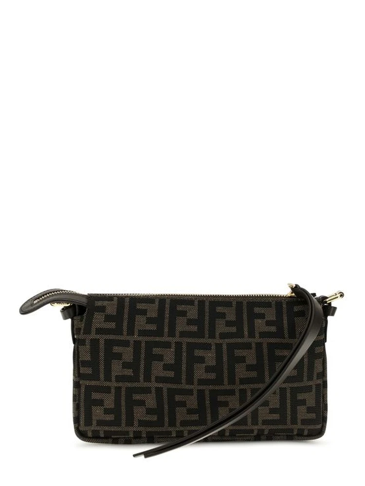 Brown Polyester Shoulder Bag