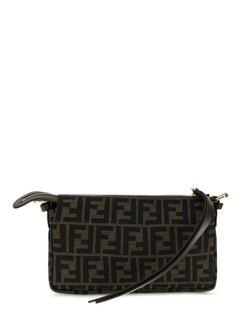 Brown Polyester Shoulder Bag