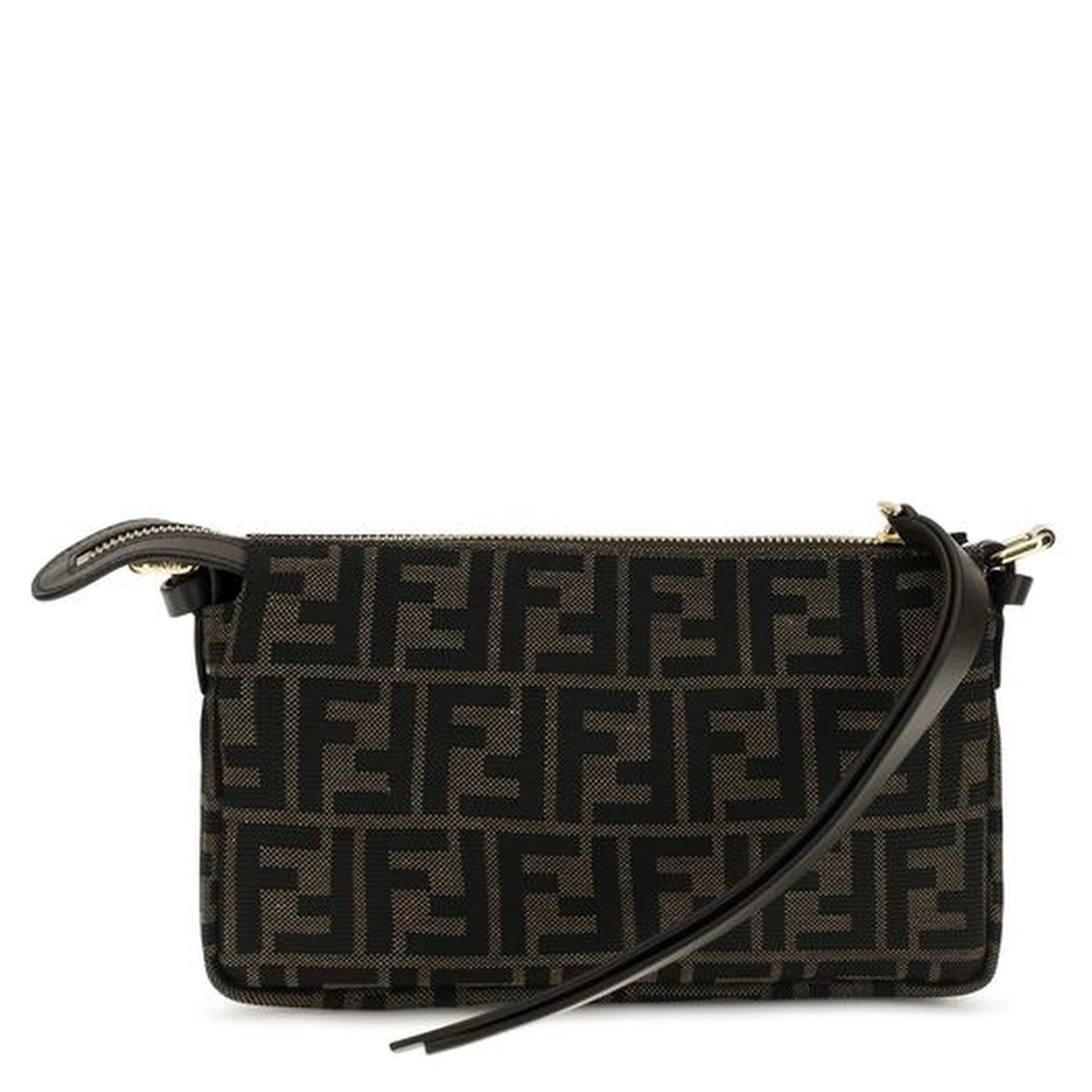 Brown Polyester Shoulder Bag