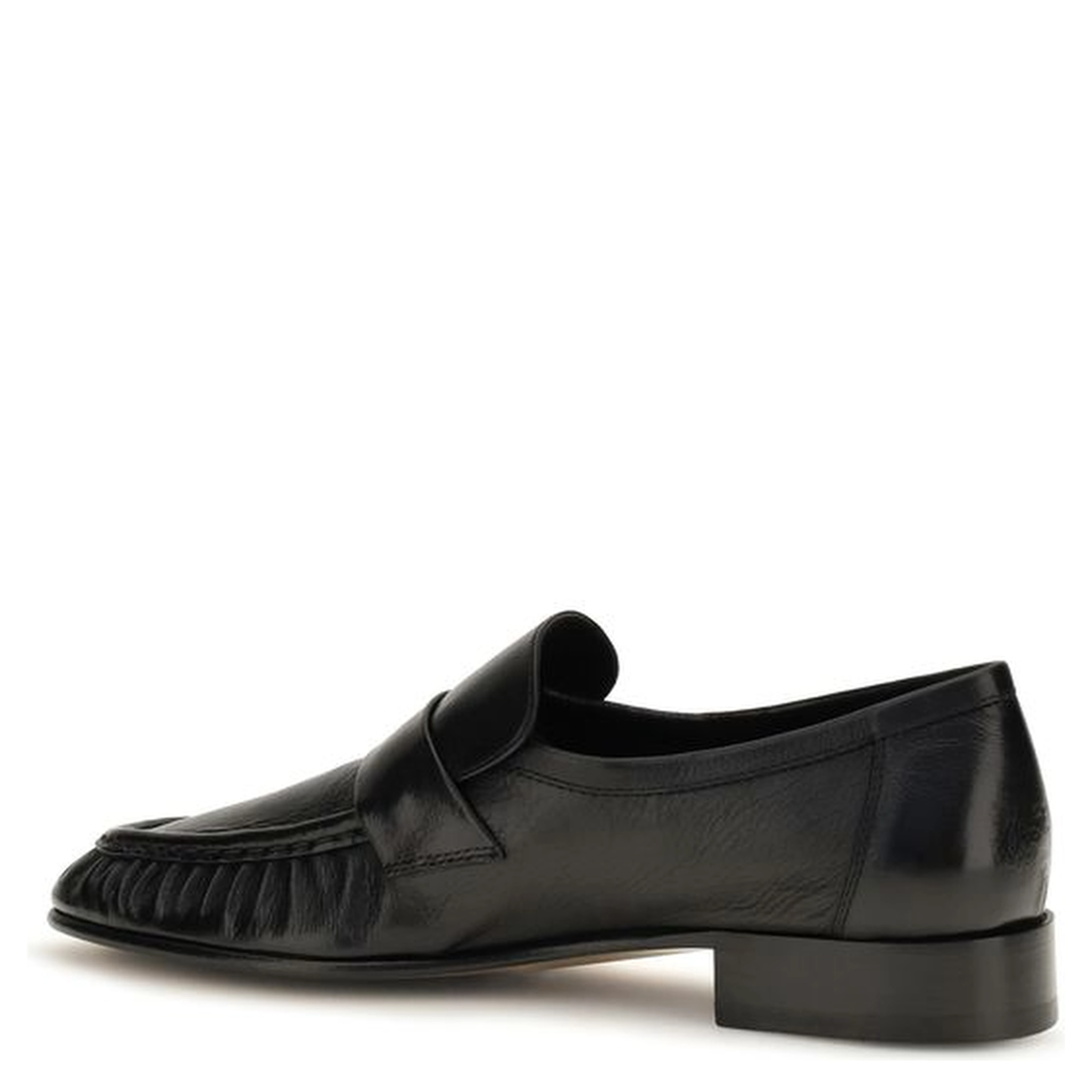Black Calf Leather Bos Taurus Slip-On Loafers