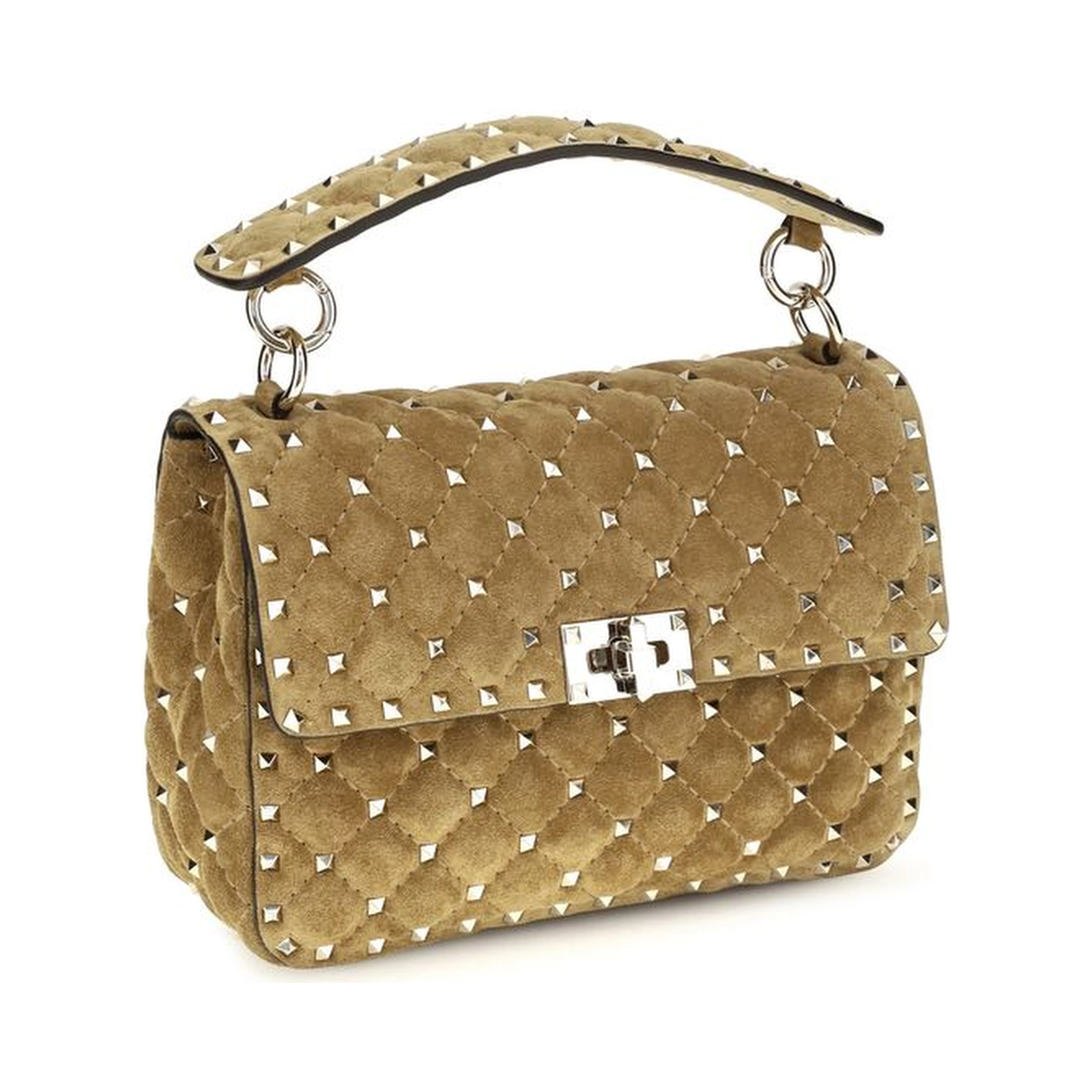 Beige Calf Leather Bos Taurus Shoulder Bag