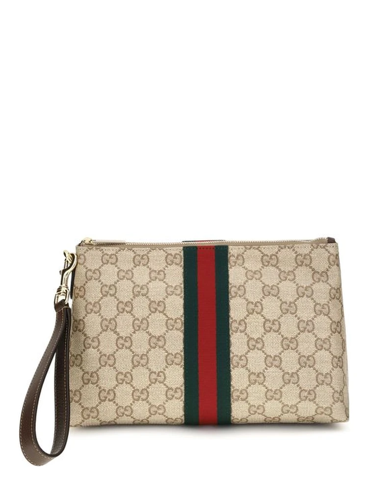 Beige Fabric Shoulder Bag