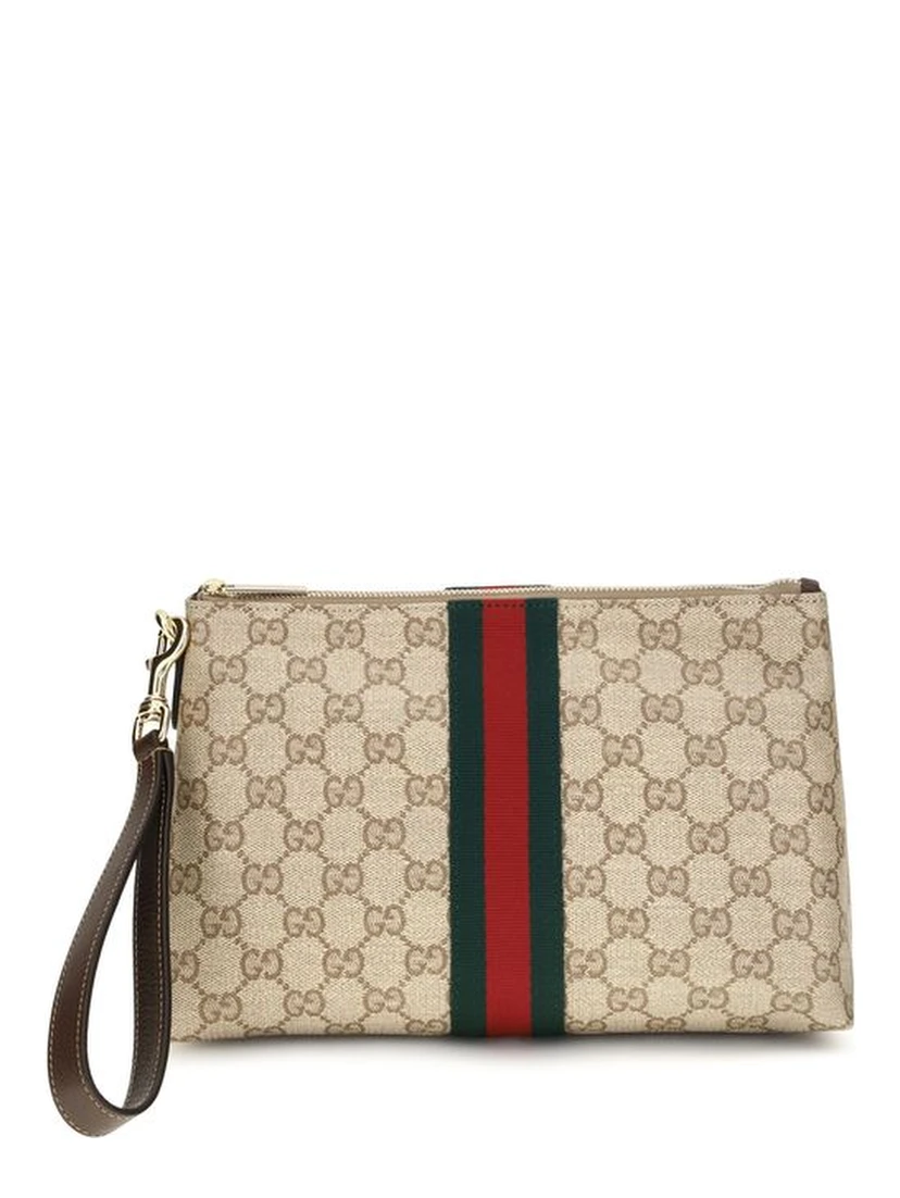 Beige Fabric Shoulder Bag