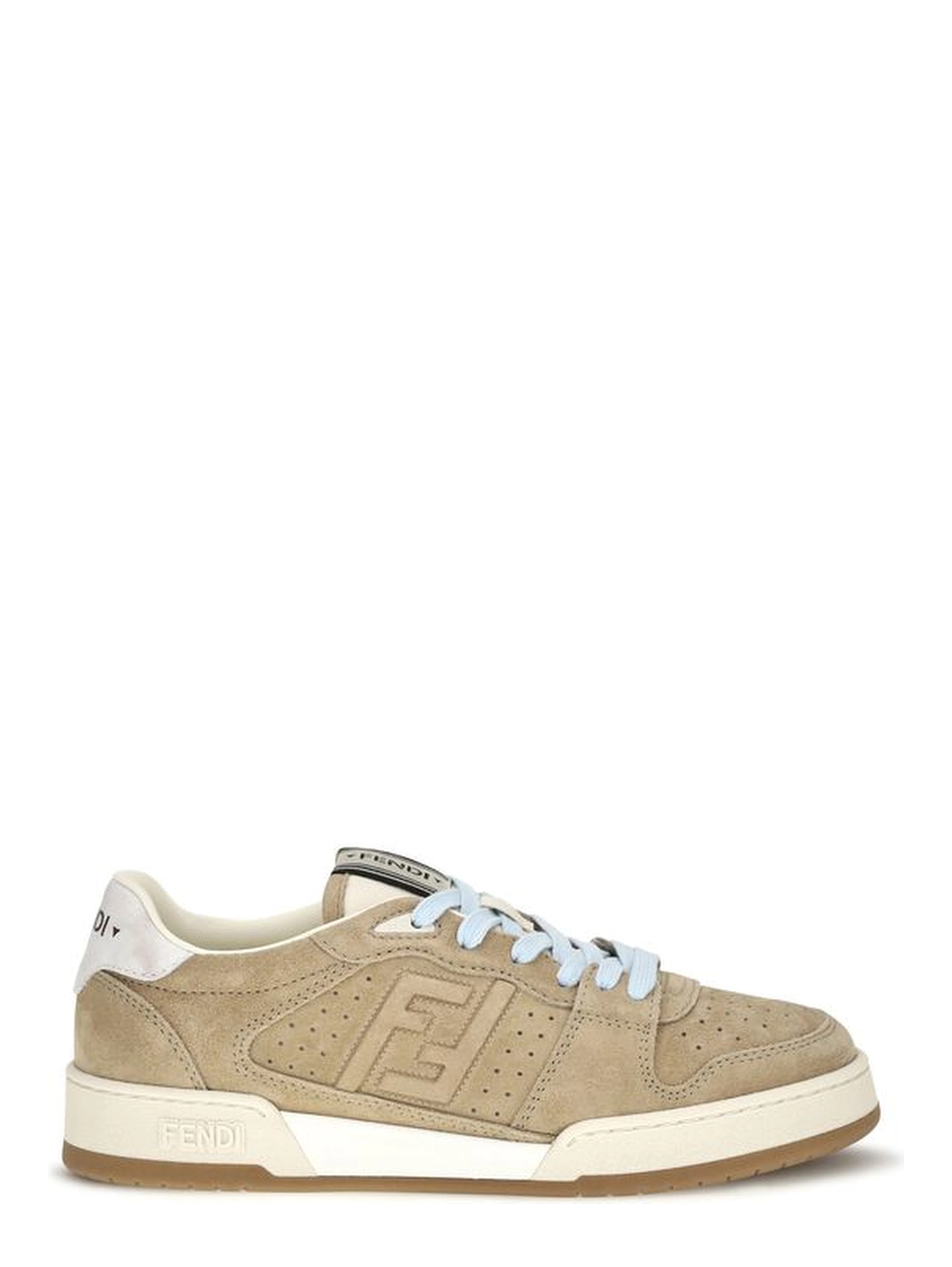 Beige Suede Leather Sneakers