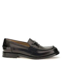 Black Calf Leather Bos Taurus Slip-On Loafers