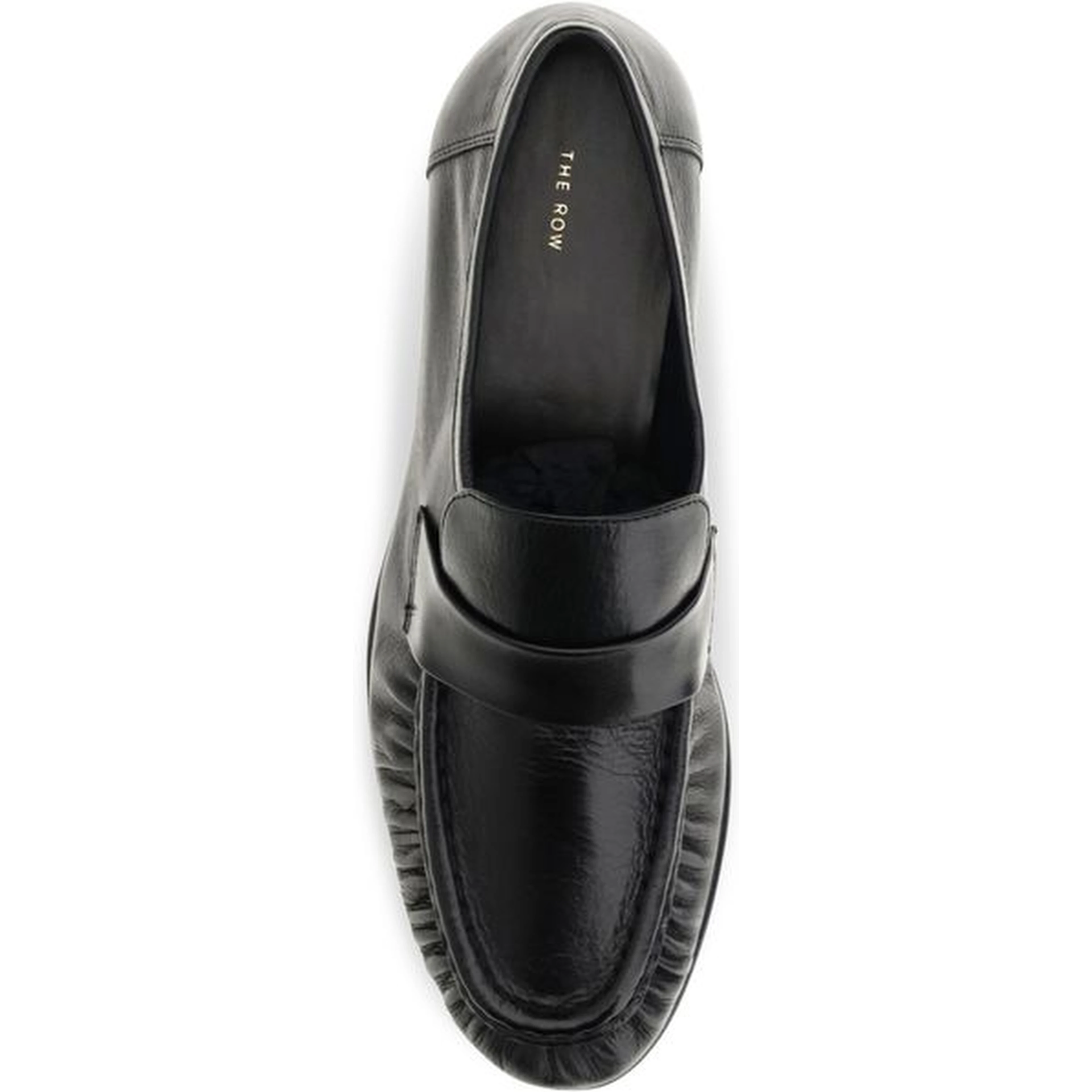 Black Calf Leather Bos Taurus Slip-On Loafers