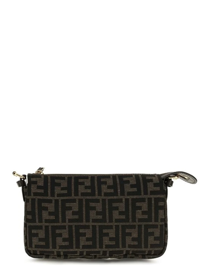 Brown Polyester Shoulder Bag