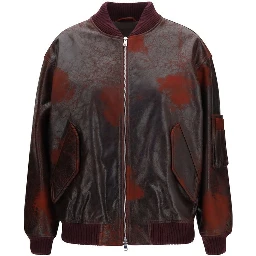 Bordeaux Leather Bomber